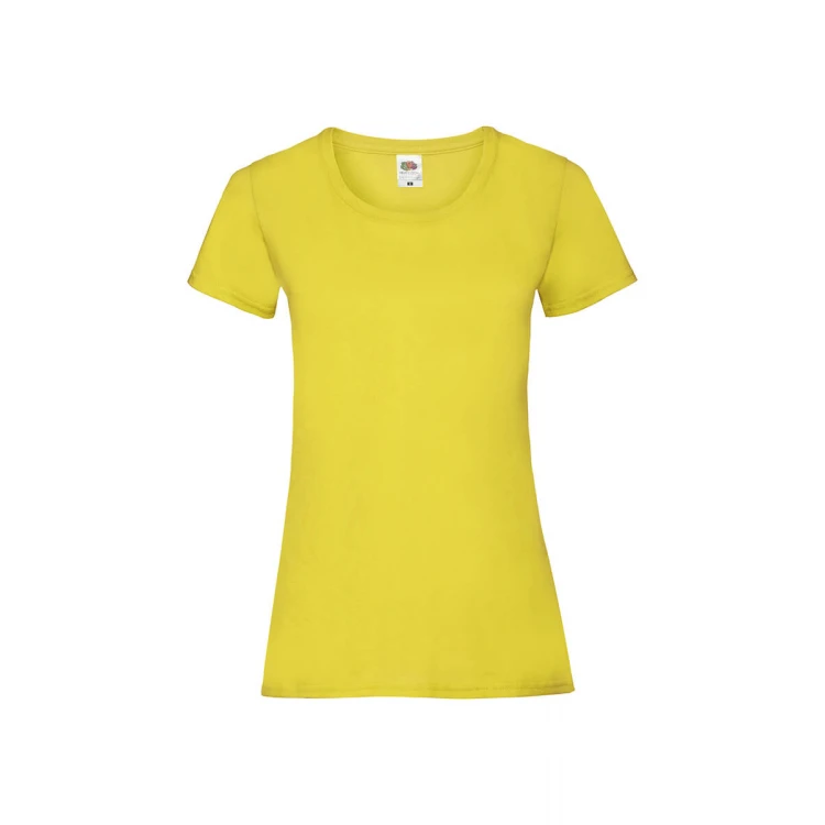 Camiseta mujer FRUIT OF THE LOOM Valueweight corte fruncido algodón, personalizable con logo