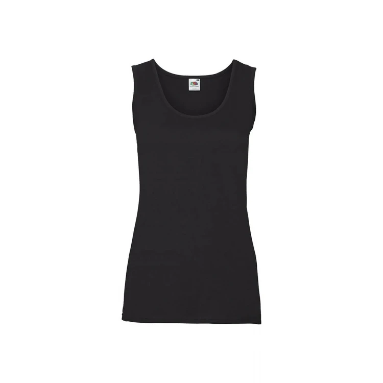 Camiseta sin mangas mujer FRUIT OF THE LOOM Valueweight en algodón gris mezcla con corte entallado