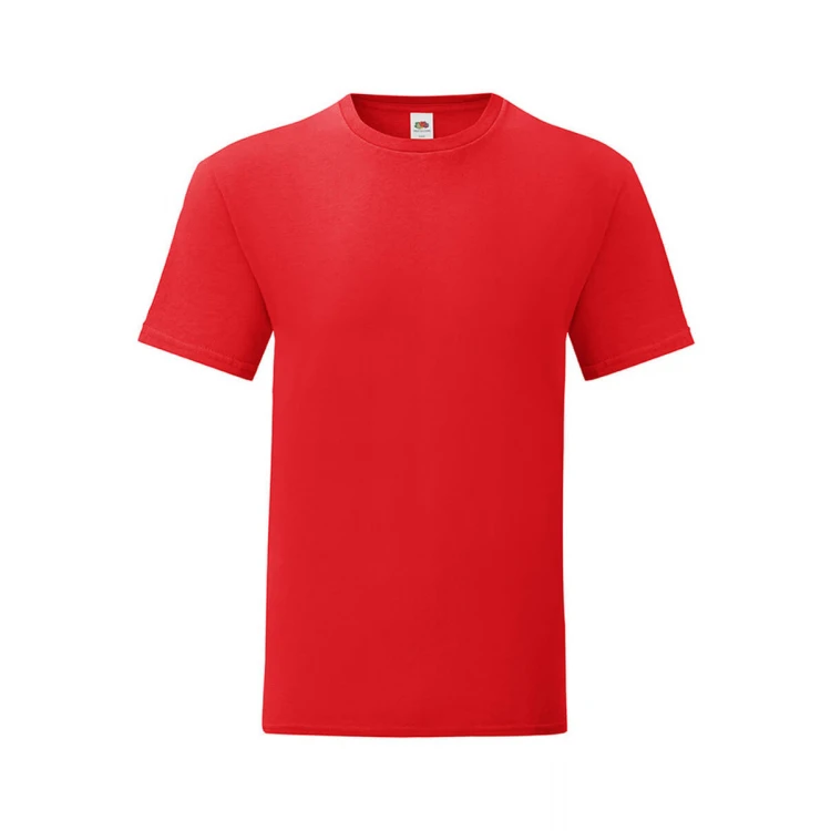 Camiseta ajustada FRUIT OF THE LOOM Iconic en algodón ringspun gris melange para personalizar con logo