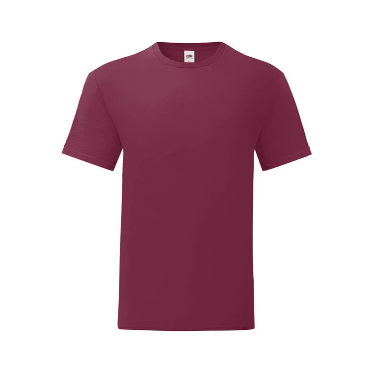 Camiseta ajustada FRUIT OF THE LOOM Iconic en algodón ringspun gris melange para personalizar con logo