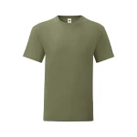Camiseta ajustada FRUIT OF THE LOOM Iconic en algodón ringspun gris melange para personalizar con logo