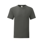 Camiseta ajustada FRUIT OF THE LOOM Iconic en algodón ringspun gris melange para personalizar con logo