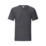 Camiseta ajustada FRUIT OF THE LOOM Iconic en algodón ringspun gris melange para personalizar con logo