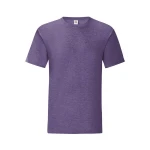 Camiseta ajustada FRUIT OF THE LOOM Iconic en algodón ringspun gris melange para personalizar con logo