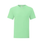 Camiseta ajustada FRUIT OF THE LOOM Iconic en algodón ringspun gris melange para personalizar con logo
