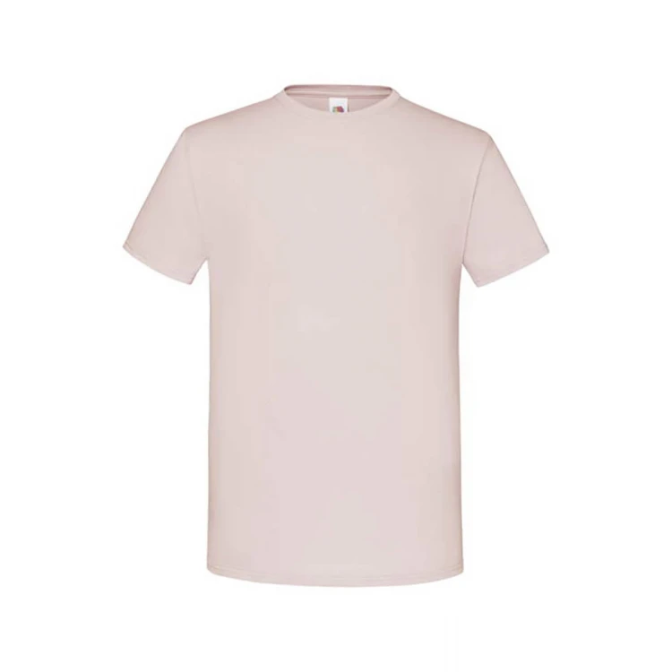 Camiseta ajustada FRUIT OF THE LOOM Iconic en algodón ringspun gris melange para personalizar con logo