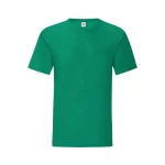 Camiseta ajustada FRUIT OF THE LOOM Iconic en algodón ringspun gris melange para personalizar con logo