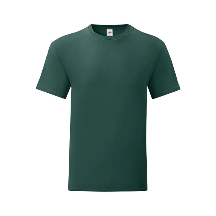 Camiseta ajustada FRUIT OF THE LOOM Iconic en algodón ringspun gris melange para personalizar con logo