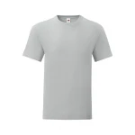 Camiseta ajustada FRUIT OF THE LOOM Iconic en algodón ringspun gris melange para personalizar con logo