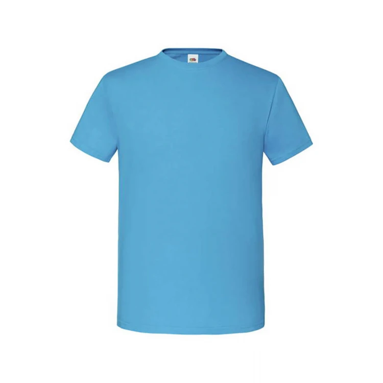 Camiseta ajustada FRUIT OF THE LOOM Iconic en algodón ringspun gris melange para personalizar con logo