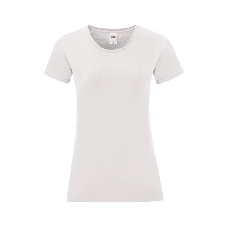 Camiseta mujer FRUIT OF THE LOOM mod. Iconic en algodón peinado, tallas XS-XXL, para personalizar con logo