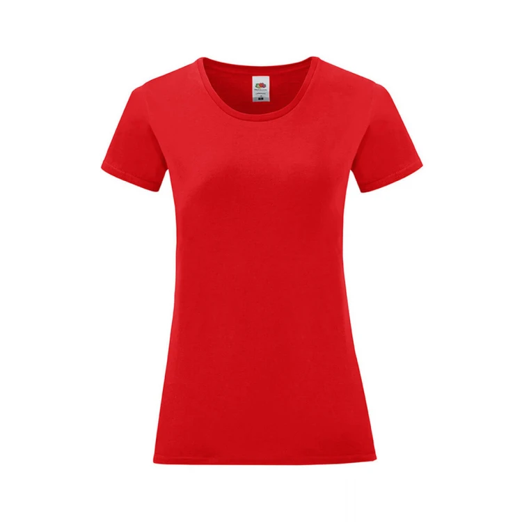 Camiseta mujer FRUIT OF THE LOOM mod. Iconic en algodón peinado, tallas XS-XXL, para personalizar con logo