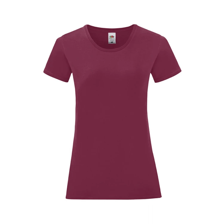 Camiseta mujer FRUIT OF THE LOOM mod. Iconic en algodón peinado, tallas XS-XXL, para personalizar con logo