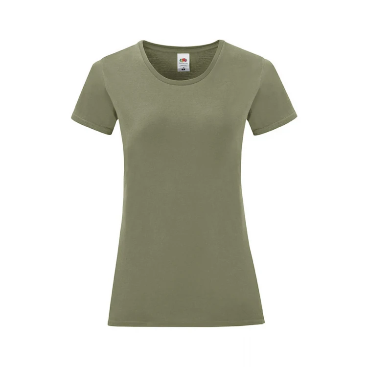 Camiseta mujer FRUIT OF THE LOOM mod. Iconic en algodón peinado, tallas XS-XXL, para personalizar con logo