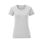 Camiseta mujer FRUIT OF THE LOOM mod. Iconic en algodón peinado, tallas XS-XXL, para personalizar con logo