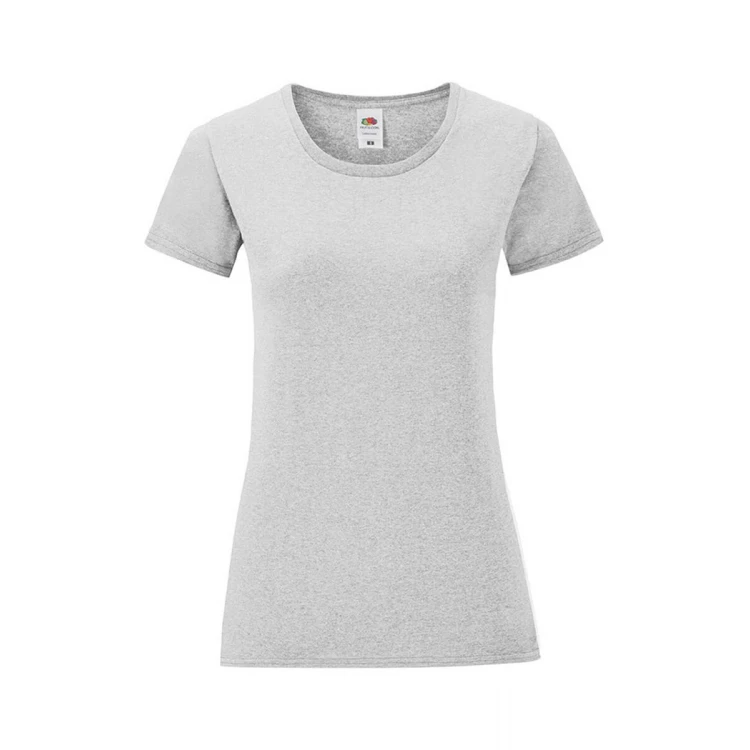 Camiseta mujer FRUIT OF THE LOOM mod. Iconic en algodón peinado, tallas XS-XXL, para personalizar con logo