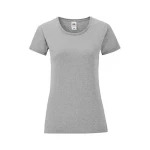 Camiseta mujer FRUIT OF THE LOOM mod. Iconic en algodón peinado, tallas XS-XXL, para personalizar con logo