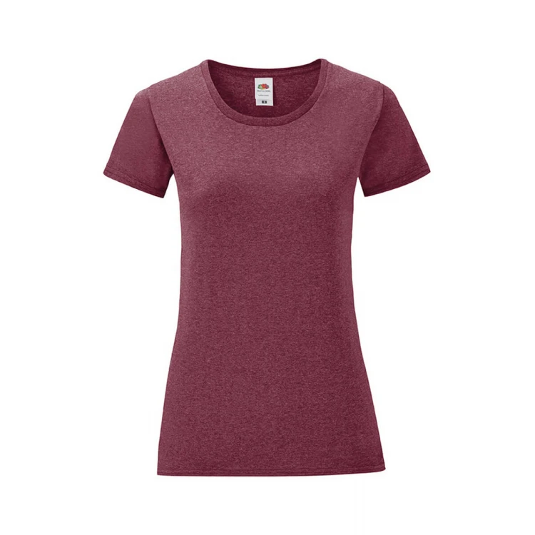 Camiseta mujer FRUIT OF THE LOOM mod. Iconic en algodón peinado, tallas XS-XXL, para personalizar con logo
