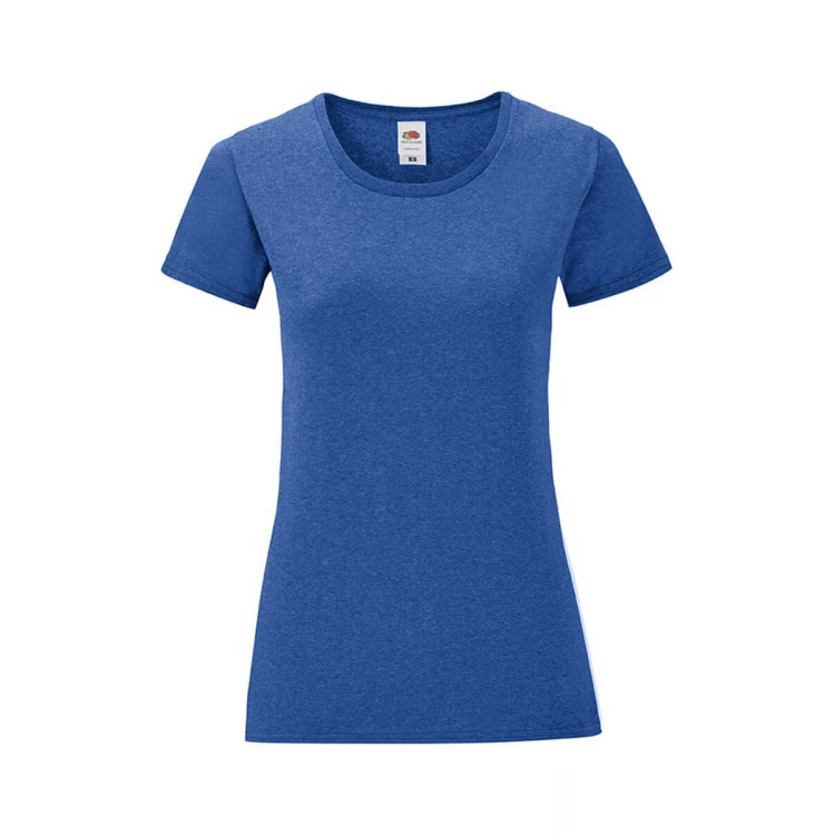 Camiseta mujer FRUIT OF THE LOOM mod. Iconic en algodón peinado, tallas XS-XXL, para personalizar con logo