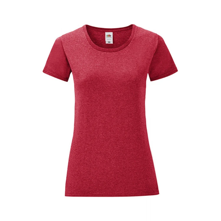Camiseta mujer FRUIT OF THE LOOM mod. Iconic en algodón peinado, tallas XS-XXL, para personalizar con logo
