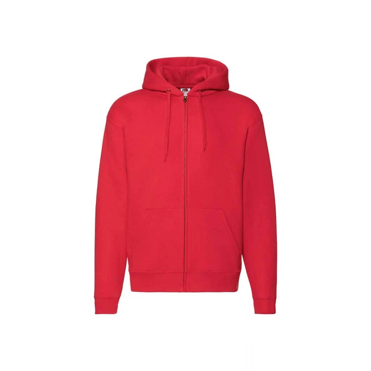Sudadera FRUIT OF THE LOOM Premium con capucha forrada y cremallera completa para personalizar