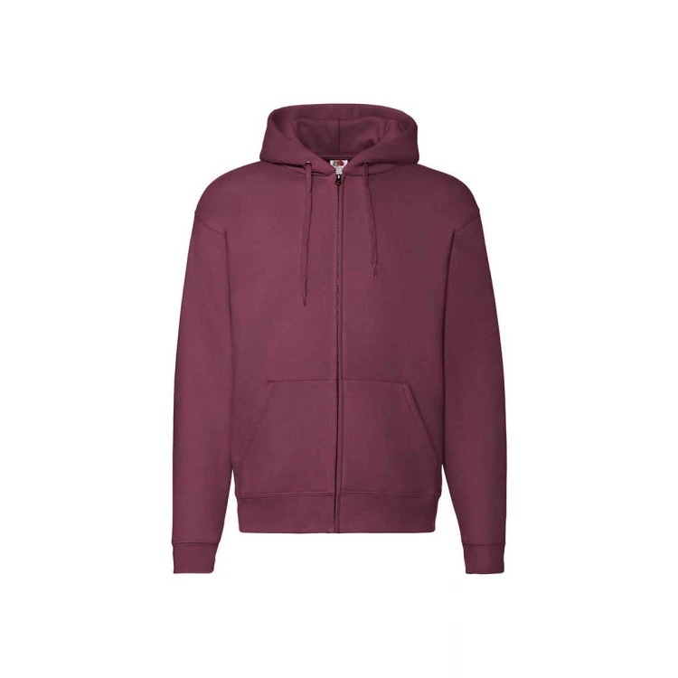 Sudadera FRUIT OF THE LOOM Premium con capucha forrada y cremallera completa para personalizar