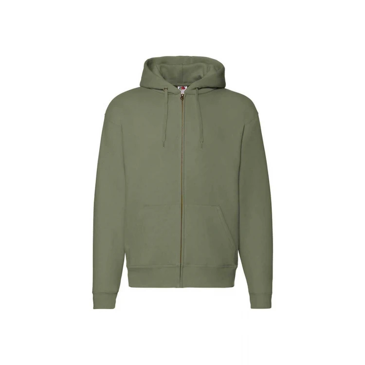 Sudadera FRUIT OF THE LOOM Premium con capucha forrada y cremallera completa para personalizar