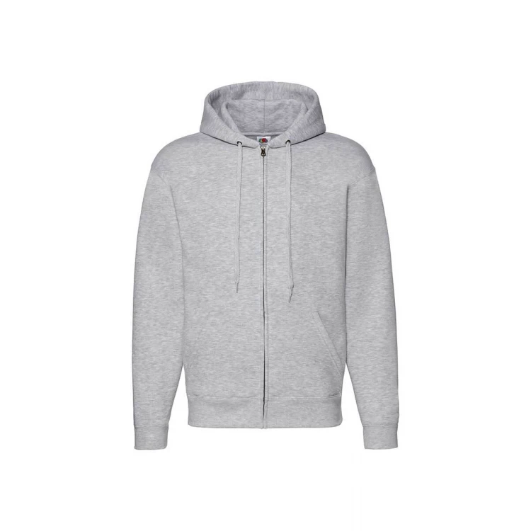 Sudadera FRUIT OF THE LOOM Premium con capucha forrada y cremallera completa para personalizar