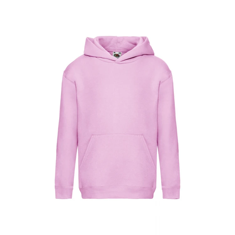 Sudadera con capucha infantil FRUIT OF THE LOOM Premium en algodón-poliéster, disponible para personalización con logo hasta tamaño A3