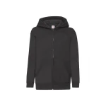 Sudadera infantil con capucha y cremallera sin cordón de seguridad, en algodón-poliéster, para personalizar con logo