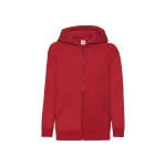 Sudadera infantil con capucha y cremallera sin cordón de seguridad, en algodón-poliéster, para personalizar con logo