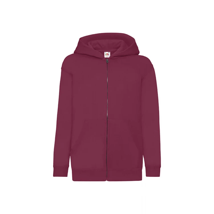 Sudadera infantil con capucha y cremallera sin cordón de seguridad, en algodón-poliéster, para personalizar con logo