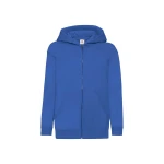 Sudadera infantil con capucha y cremallera sin cordón de seguridad, en algodón-poliéster, para personalizar con logo