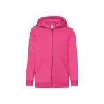 Sudadera infantil con capucha y cremallera sin cordón de seguridad, en algodón-poliéster, para personalizar con logo