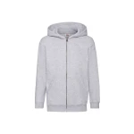 Sudadera infantil con capucha y cremallera sin cordón de seguridad, en algodón-poliéster, para personalizar con logo