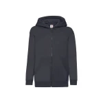 Sudadera infantil con capucha y cremallera sin cordón de seguridad, en algodón-poliéster, para personalizar con logo