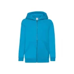 Sudadera infantil con capucha y cremallera sin cordón de seguridad, en algodón-poliéster, para personalizar con logo