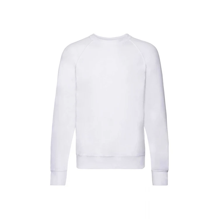 Sudadera gris Fruit of the Loom mod. Lightweight con mangas raglan, para personalizar con logo