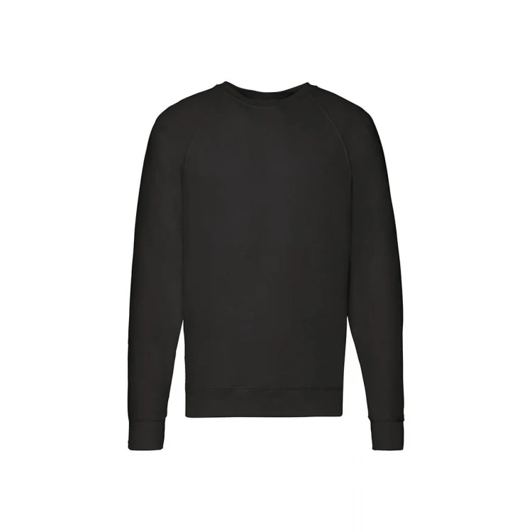 Sudadera gris Fruit of the Loom mod. Lightweight con mangas raglan, para personalizar con logo