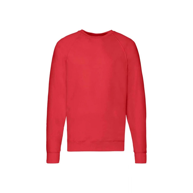 Sudadera gris Fruit of the Loom mod. Lightweight con mangas raglan, para personalizar con logo