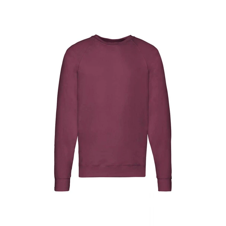 Sudadera gris Fruit of the Loom mod. Lightweight con mangas raglan, para personalizar con logo