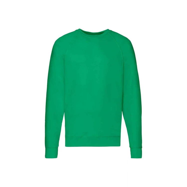 Sudadera gris Fruit of the Loom mod. Lightweight con mangas raglan, para personalizar con logo