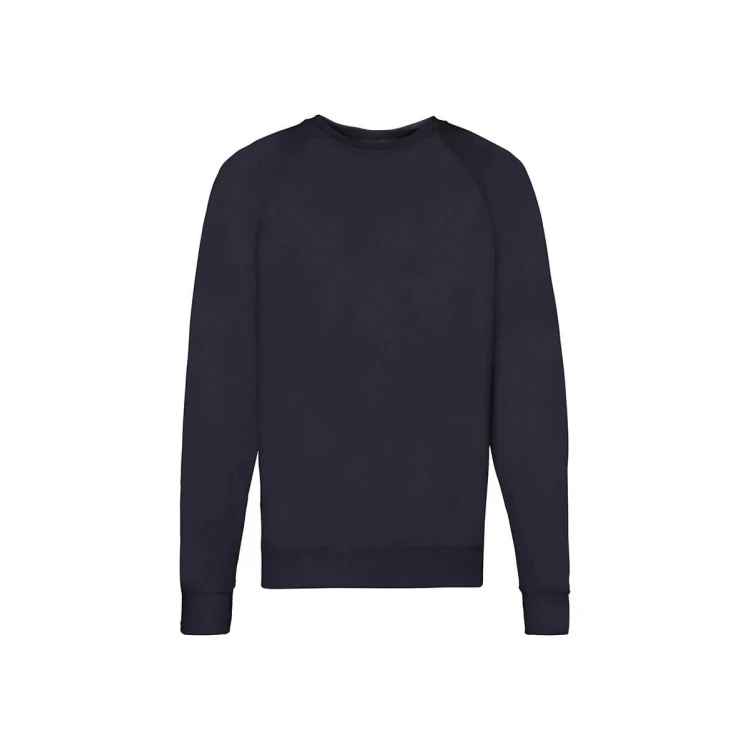 Sudadera gris Fruit of the Loom mod. Lightweight con mangas raglan, para personalizar con logo