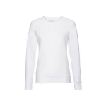 Sudadera ligera mujer FRUIT OF THE LOOM cuello redondo en algodón-poliéster, corte ajustado, para personalizar con logo