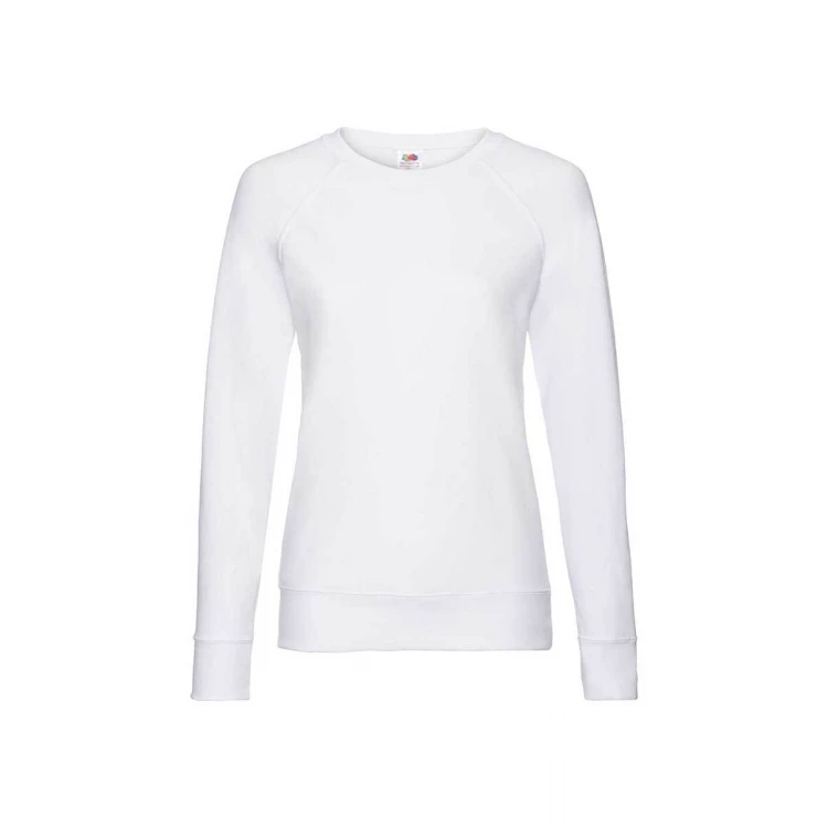 Sudadera ligera mujer FRUIT OF THE LOOM cuello redondo en algodón-poliéster, corte ajustado, para personalizar con logo