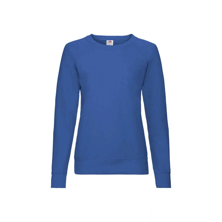 Sudadera ligera mujer FRUIT OF THE LOOM cuello redondo en algodón-poliéster, corte ajustado, para personalizar con logo