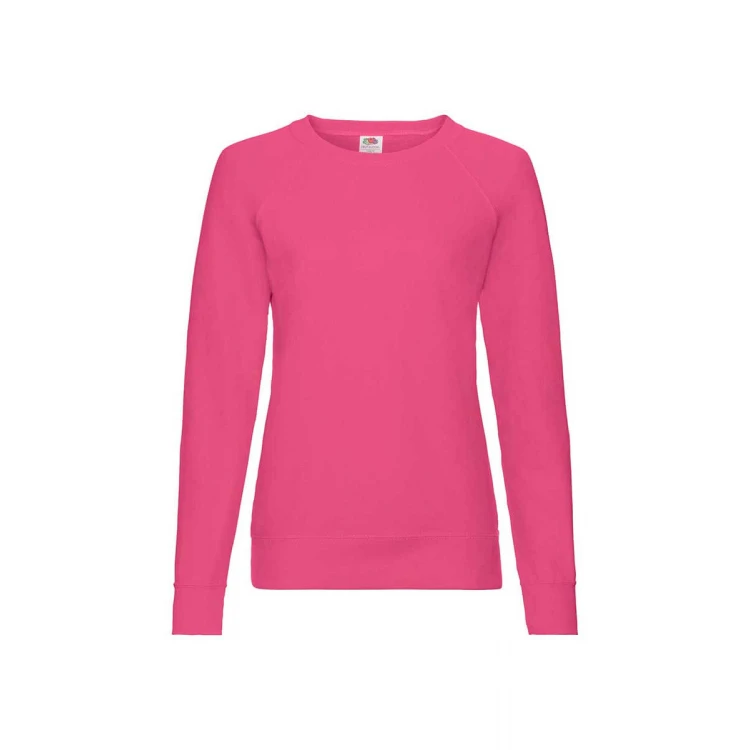 Sudadera ligera mujer FRUIT OF THE LOOM cuello redondo en algodón-poliéster, corte ajustado, para personalizar con logo
