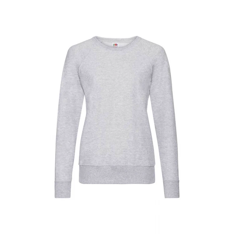 Sudadera ligera mujer FRUIT OF THE LOOM cuello redondo en algodón-poliéster, corte ajustado, para personalizar con logo
