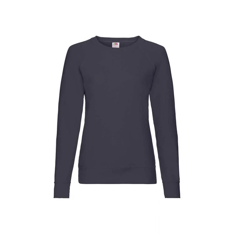 Sudadera ligera mujer FRUIT OF THE LOOM cuello redondo en algodón-poliéster, corte ajustado, para personalizar con logo