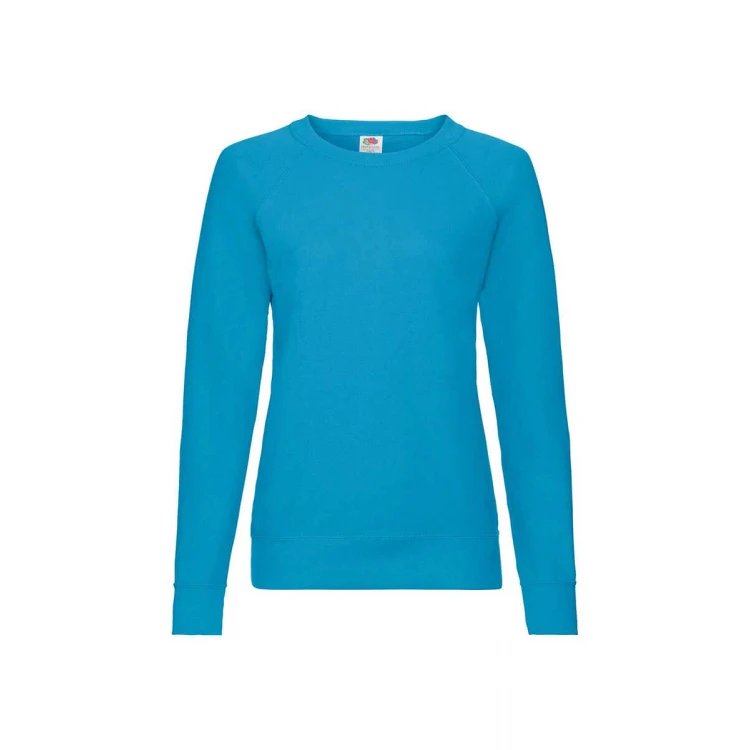 Sudadera ligera mujer FRUIT OF THE LOOM cuello redondo en algodón-poliéster, corte ajustado, para personalizar con logo